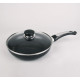 MR-1203-28 Maestro Сковорода d=28см с крышкой, алюминий, черная, индукция
