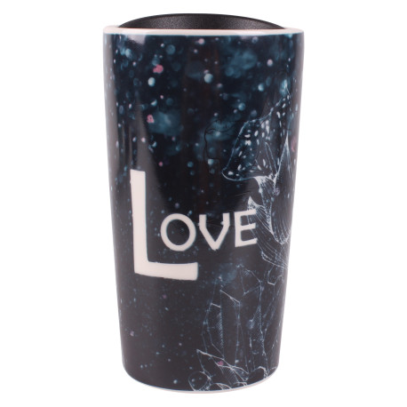 Чашка с крышкой 360 мл Limited Edition Travel Love HTK-053