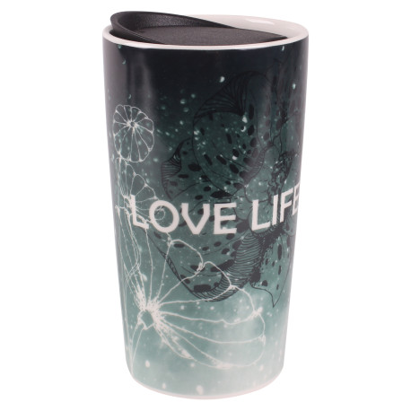 Чашка с крышкой 360 мл Limited Edition Travel Love Live HTK-052