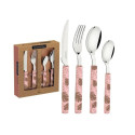 Набор столовых приборов 16 предметов Tramontina Bliss pastel pink (29899/129)