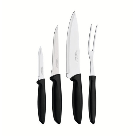 Набор ножей 4 предмета Tramontina Plenus black 23498/031