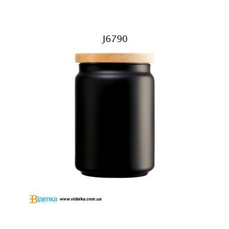 Банка для сыпучих 1л Luminarc Box Mania Bois Script Black J6790