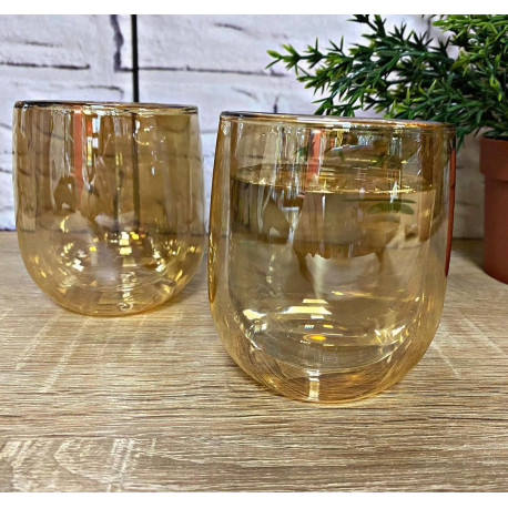 Набор стаканов 250мл/2шт Ardesto Golden Moon с двойными стенками AR2625GG