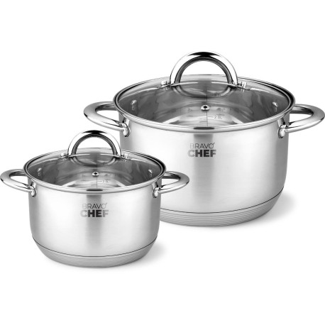 ware BRAVO CHEF Набор 4 пр. кастрюля (1.9л+3.6л) (BC-6001)