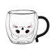 Набор чашек с ручками Ardesto Animals с двойными стенками, 250 мл, 2 шт, боросиликатное стекло