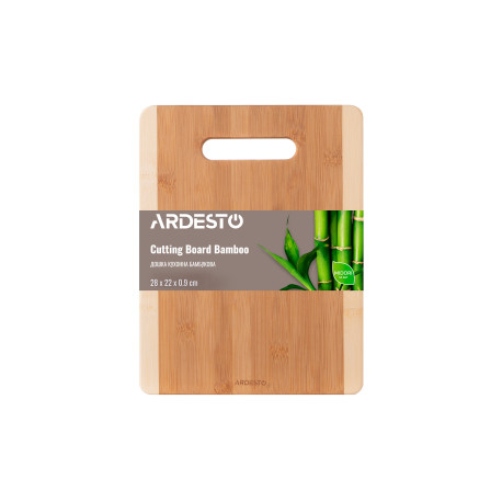 Доска кухонная Ardesto Midori, 28*22*0.9 см, бамбук