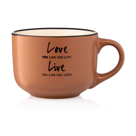 Чашка  Ardesto Way of life, 550 мл, коричнева,  кераміка