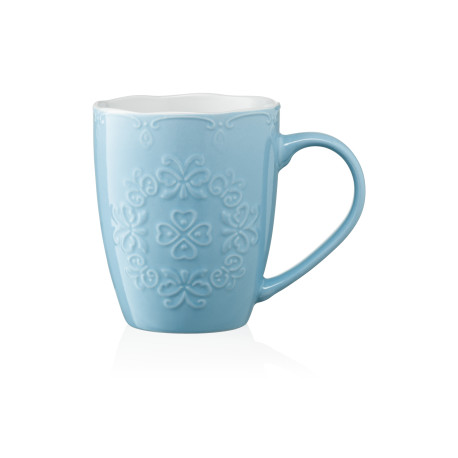 Чашка Ardesto Barocco, 330 мл, блакитна, порцеляна