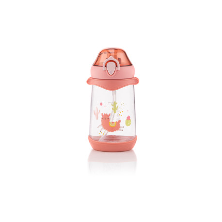 Пляшка для води Ardesto Llama дитяча 500 мл, рожева, пластик