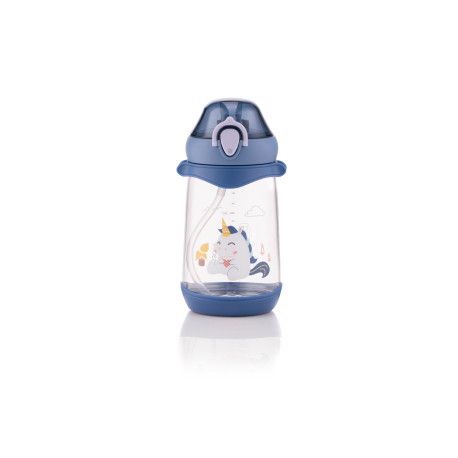 Пляшка для води Ardesto Unicorn дитяча 500 мл, синя, пластик